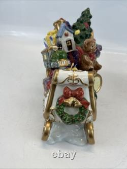 Kirkland Signature Santa and Sleigh with Reindeer Candle Holders With Box