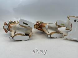 Kirkland Signature Santa and Sleigh with Reindeer Candle Holders With Box