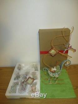 Krinkles Patience Brewster Dash Away Santa Sleigh Tree & Mini Reindeer Full Set