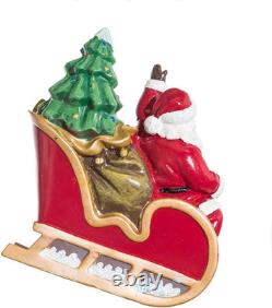 Kurt Adler 10-Light Santa Sleigh and Reindeer Light Set