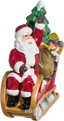 Kurt Adler 10-Light Santa Sleigh and Reindeer Light Set
