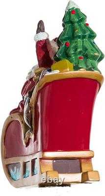 Kurt Adler 10-Light Santa Sleigh and Reindeer Light Set