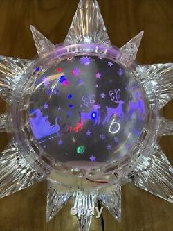 Kurt Adler Early Years Santa Sleigh Revolving Celestial Tree Topper Star Xmas
