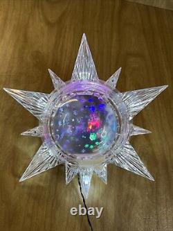 Kurt Adler Early Years Santa Sleigh Revolving Celestial Tree Topper Star Xmas