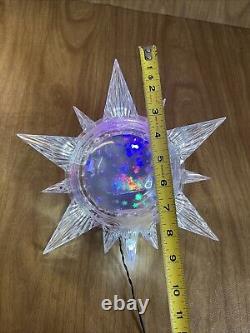 Kurt Adler Early Years Santa Sleigh Revolving Celestial Tree Topper Star Xmas