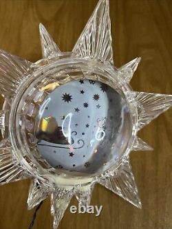 Kurt Adler Early Years Santa Sleigh Revolving Celestial Tree Topper Star Xmas