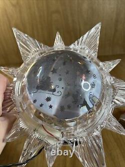Kurt Adler Early Years Santa Sleigh Revolving Celestial Tree Topper Star Xmas