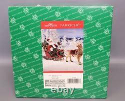 Kurt Adler Fabriché 10-Inch Santa in Sleigh with Deer Tablepiece