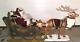 Large 36l Holiday Creation Animated Musical Reindeer & Santa On Sleigh With Box