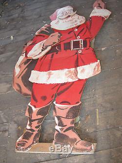 Large Hand Made Santa, Sleigh And Reindeer Yard Or House Display