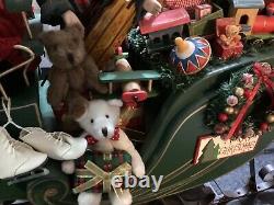 LARGE Kirkland Costco Santa Sleigh With Reindeer Christmas Decoration Beautiful