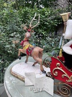 LARGE Mark Roberts Santa Sleigh Reindeer Christmas Set RARE #116 of 1000