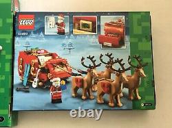 LEGO NEW 40426, 40499 Christmas Two Set Lot Santa Sleigh Reindeer, 2 In 1 Wreath