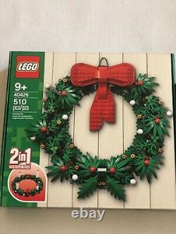 LEGO NEW 40426, 40499 Christmas Two Set Lot Santa Sleigh Reindeer, 2 In 1 Wreath