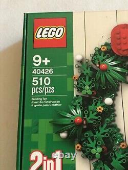 LEGO NEW 40426, 40499 Christmas Two Set Lot Santa Sleigh Reindeer, 2 In 1 Wreath