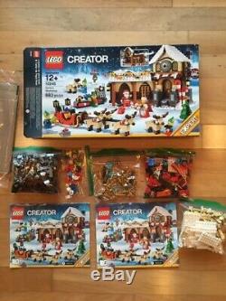 LEGO Santa's Workshop 10245 Reindeer, Elves, Sleigh, House Used Complete
