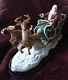 Lenox Figurine Santa's Magical Journey Wooden Base Sleigh Reindeer 1993