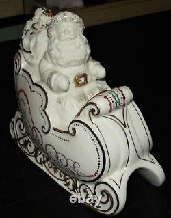 LENOX SANTA & SLEIGH & Dash Away All DASHER & DANCER REINDEER -NICE