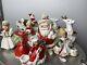 Lot Napco Sleigh Reindeer Japan Shopper Girl Santa Christmas Planter Bell