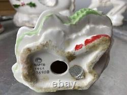 LOT Napco Sleigh Reindeer Japan Shopper Girl Santa Christmas Planter Bell
