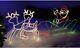 Large 3d Rope Light Silhouette Reindeer Santa On Sleigh 240cm Xmas Decor New