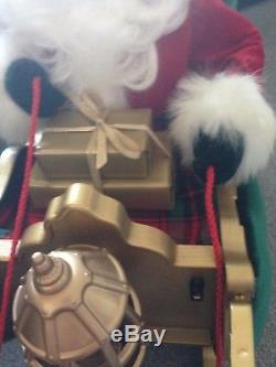 Large Animated Santa Sleigh and Reindeer