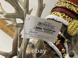 Large Roman Majestic Reindeer Red Harness Figure Set by Roman 14.5 inch