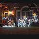 Large Santa In Sleigh & Reindeers Led Lighted Outdoor Decoration Christmas Prop