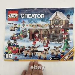 Lego Creator 10245 Christmas Santas Workshop Sleigh Elf Reindeer 99% Complete