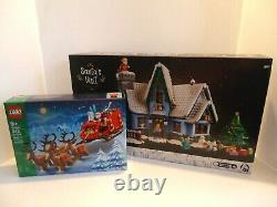 Lego Holiday Christmas Sets 10293 Santa's Visit AND 40499 Santa's Sleigh NEW