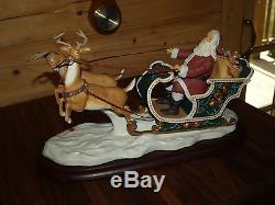 Lenox 1993 Santa's Magical Journey Sleigh Reindeer Fine Porcelain MIB