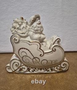 Lenox Dash Away All Santa Sleigh Prancer & Vixen Reindeer Christmas Figurines