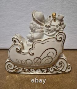 Lenox Dash Away All Santa Sleigh Prancer & Vixen Reindeer Christmas Figurines