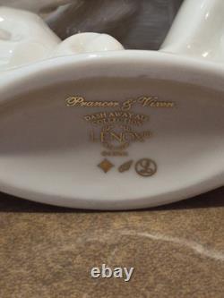 Lenox Dash Away All Santa Sleigh Prancer & Vixen Reindeer Christmas Figurines