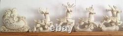 Lenox Holiday Jewels Dash Away All Santa & Reindeer Sleigh Set Original Boxes
