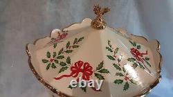 Lenox Musical Carousel Centerpiece. Santa In His Sled And Reindeer. 1999