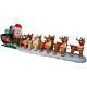Light Up Santa Sleigh Outdoor Reindeer Inflatable Rudolf Christmas Yard Decor