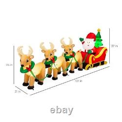 Light Up Your Christmas with an 8.5ft Santa Sleigh & Reindeer Inflatable Decorat