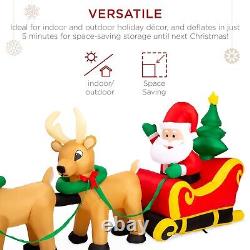 Light Up Your Christmas with an 8.5ft Santa Sleigh & Reindeer Inflatable Decorat