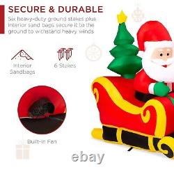 Light Up Your Christmas with an 8.5ft Santa Sleigh & Reindeer Inflatable Decorat