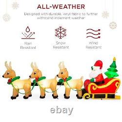 Light Up Your Christmas with an 8.5ft Santa Sleigh & Reindeer Inflatable Decorat