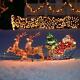 Lighted Santa Sleigh With Reindeer Christmas Yard Decor (new) Free Shipping