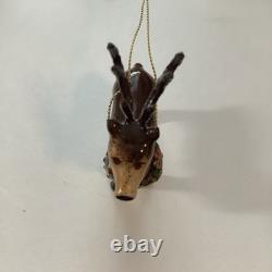 Limoges Porcelain Reindeer Collectible Piece From Santa In Sleigh With Reindeer