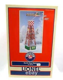 Lionel 6-14079 O Operating North Pole Pylon Santa's Sleigh and reindeer New