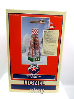 Lionel 6-14079 O Operating North Pole Pylon Santa's Sleigh and reindeer New