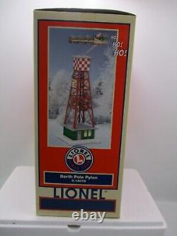 Lionel 6-14079 O Operating North Pole Pylon Santa's Sleigh and reindeer New