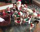 Lot Of Christmas Annalee Dolls Santa Claus, 6 Reindeer, 6 Elves With Sleigh