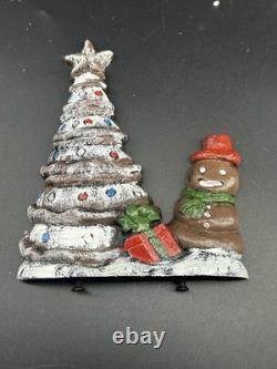 Lulu Decor Cast Iron 6 Christmas Stocking Holders Hangers Reindeer Santa Sleigh