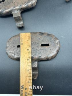 Lulu Decor Cast Iron 6 Christmas Stocking Holders Hangers Reindeer Santa Sleigh