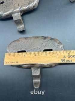 Lulu Decor Cast Iron 6 Christmas Stocking Holders Hangers Reindeer Santa Sleigh